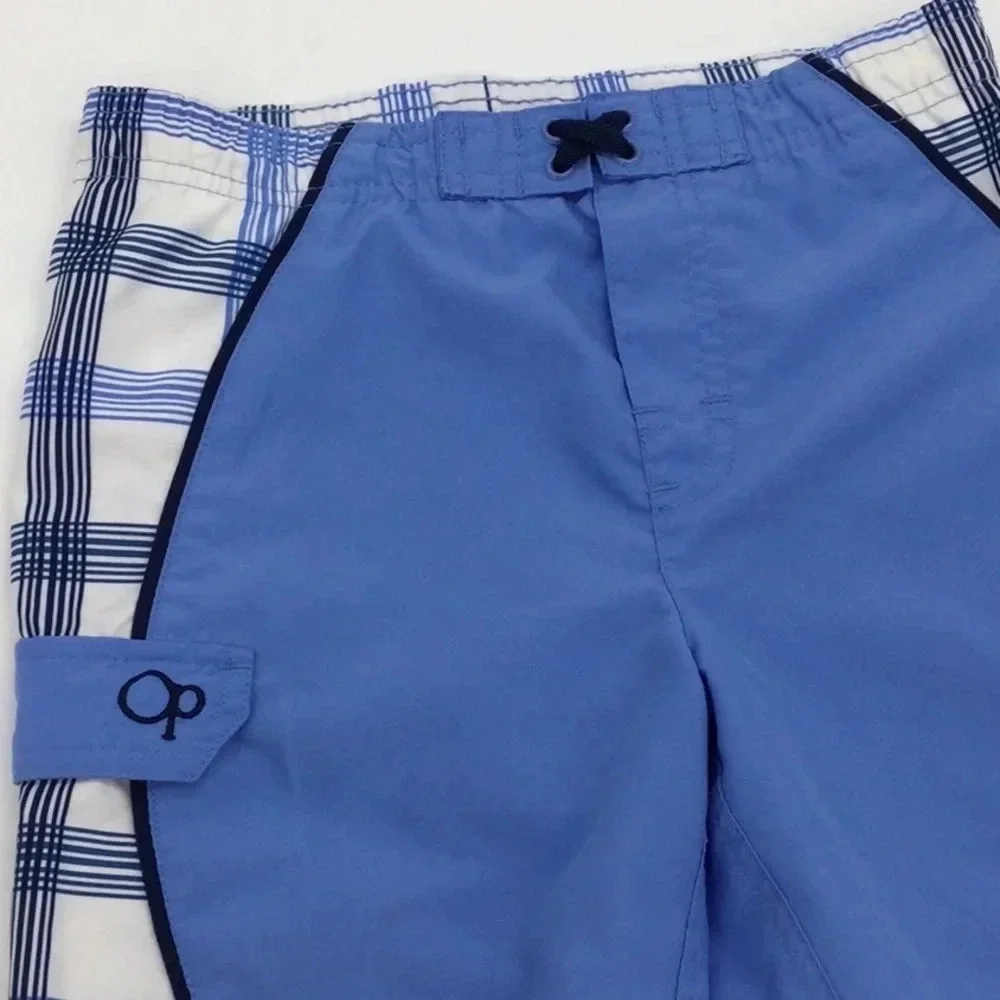 OP Boys Swim Trunks Carolina Blue with pocket size 3T